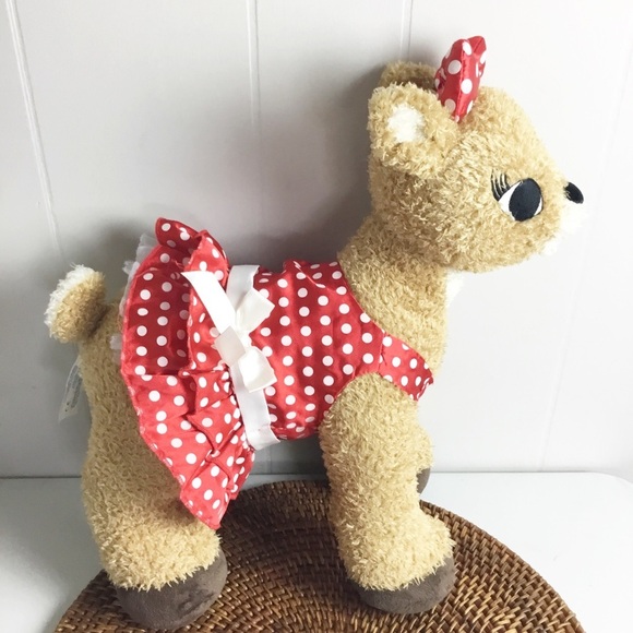 BUILD A BEAR CLARICE RUDOLPH RED NOSED REINDEER W COAT STUFFED ANIMAL PLUSH TOY - Picture 3 of 4